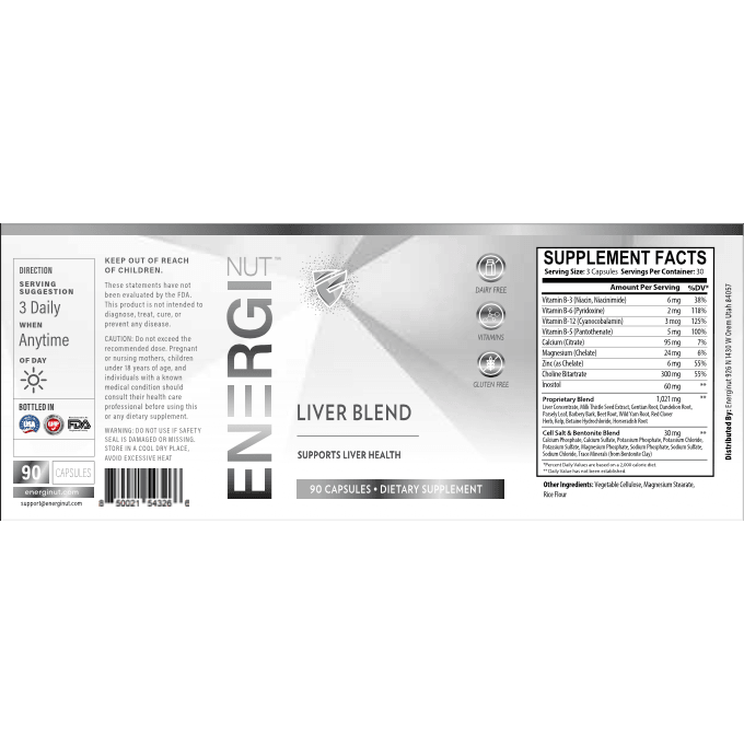 Energi Nutrition Liver blend Supplement