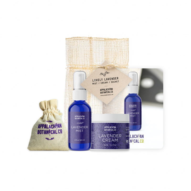Appalachian Botanical Co. Lovely Lavender Mist / Cream / Sachet Bath & Body Gift Sets