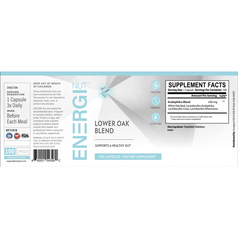 Energi Nutrition Lower Oak Blend Supplement