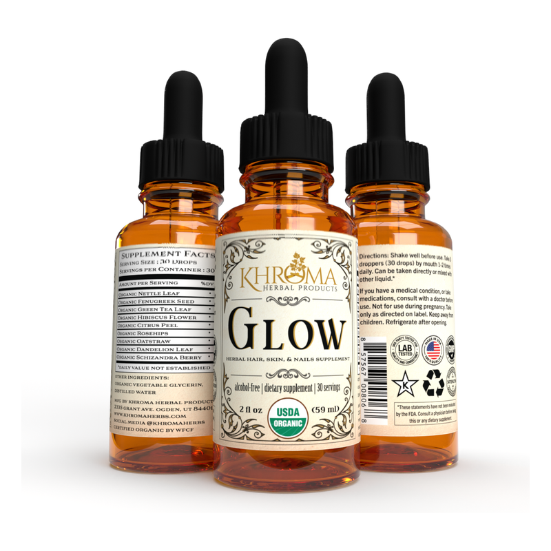 Khroma Herbal Products GLOW - Organic Hair, Skin, and Nails Supplement Supplements