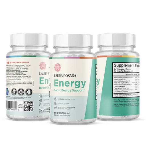 Suplementos Laura Posada by The Brand Atelier Energy | Aumenta Energía, Mejora Claridad Mental y Estado de Animo, Apoya el Metabolismo