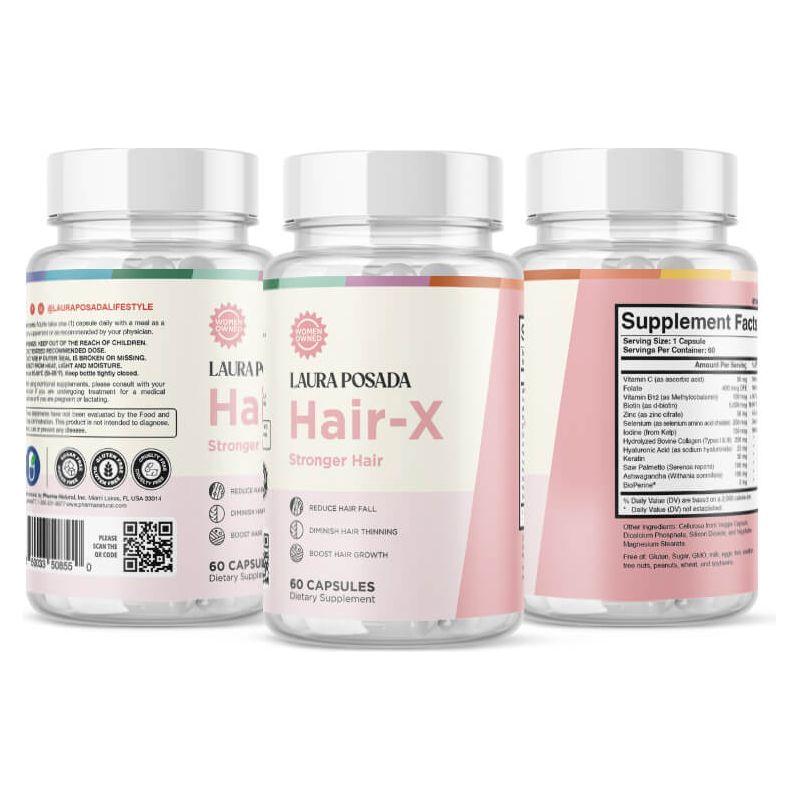 Suplementos Laura Posada by The Brand Atelier Hair-X | Regenerar el Crecimiento, Fuerza y Volumen del Cabello