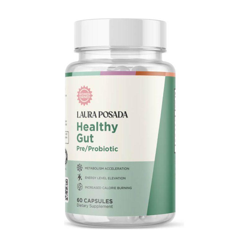 Suplementos Laura Posada by The Brand Atelier Healthy Gut | Pre-Probióticos para Reducir Inflamación y Mejorar Flora Intestinal