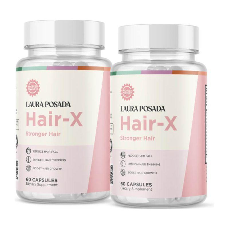 Suplementos Laura Posada by The Brand Atelier Hair-X | Regenerar el Crecimiento, Fuerza y Volumen del Cabello