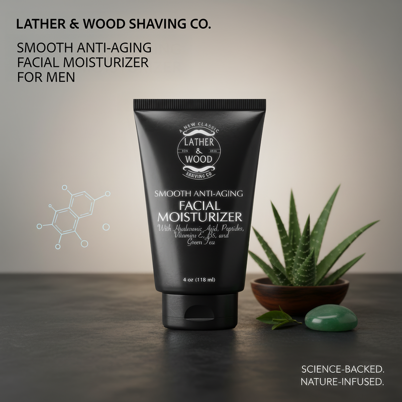 Lather & Wood Shaving Co Face Moisturizer for Men Men Grooming, Health