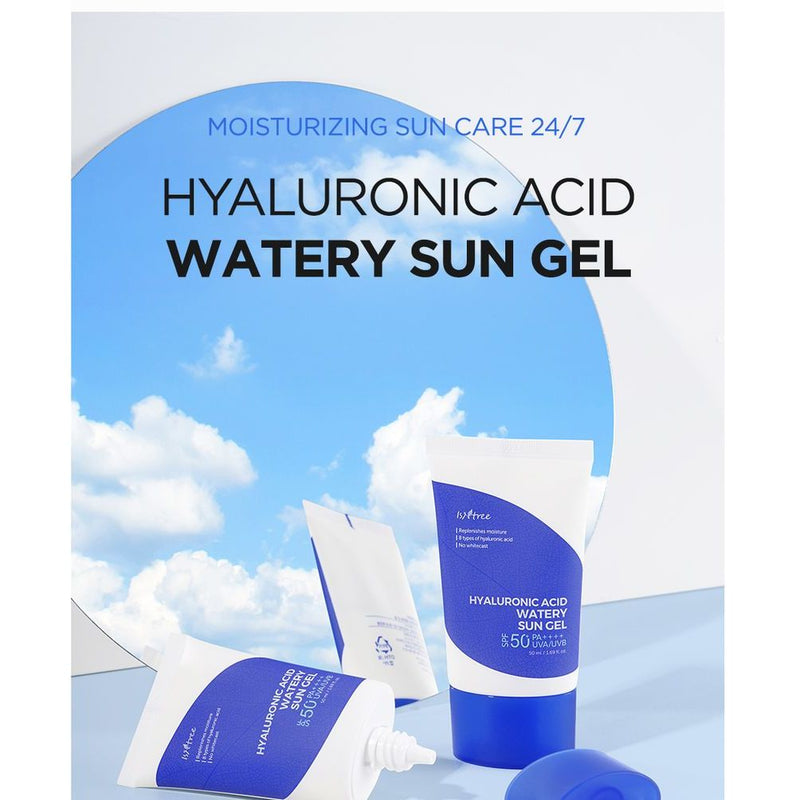 AsiaBeautyMall Isntree Hyaluronic Acid Watery Sun Gel Set SPF 50+ PA++++ (2-Pack) Sunscreen