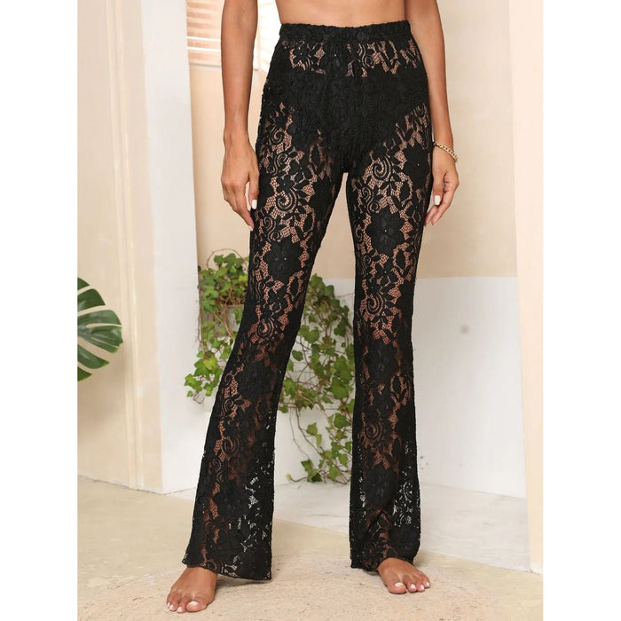 Lace High Waist Swim Pants