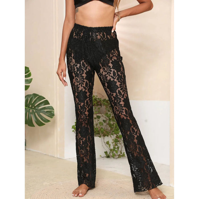 Lace High Waist Swim Pants