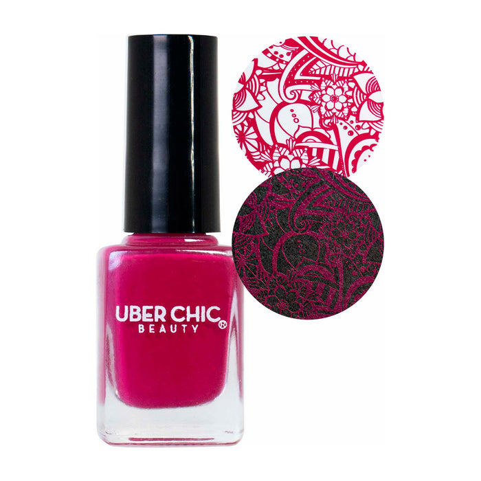 Uberchic Beauty Lady Of Burgundy   Stamping Polish