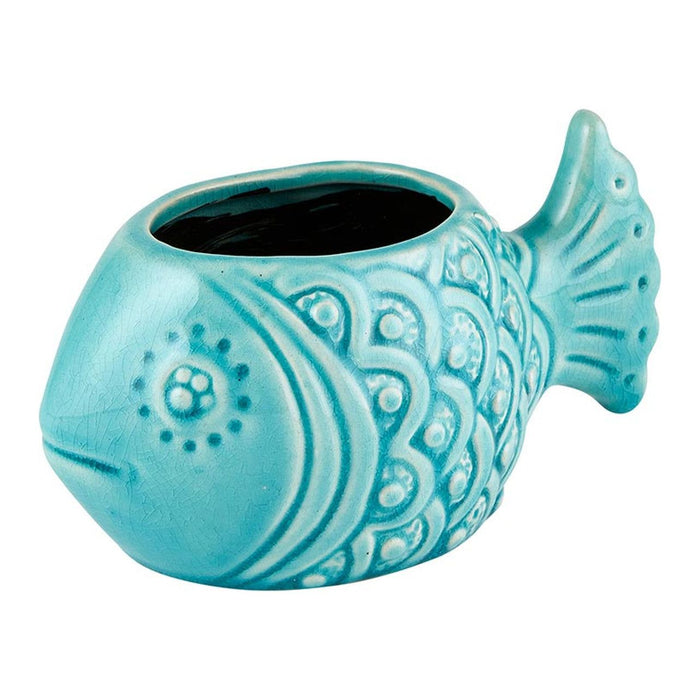 The Bullish Store - The Bullish Store - Lake Blue Fish Planter | Ceramic Succulent Pot | 3.5" Tall