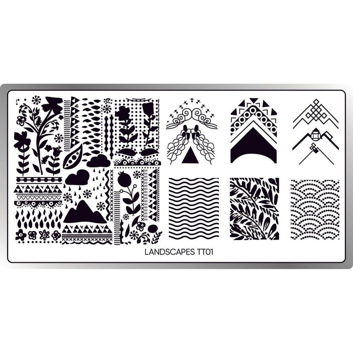 Twinkled T - Landscapes Stamping Plate