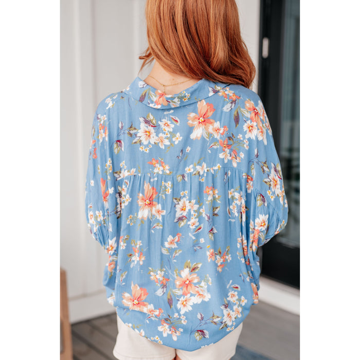 Lanikai Floral Button Down Top