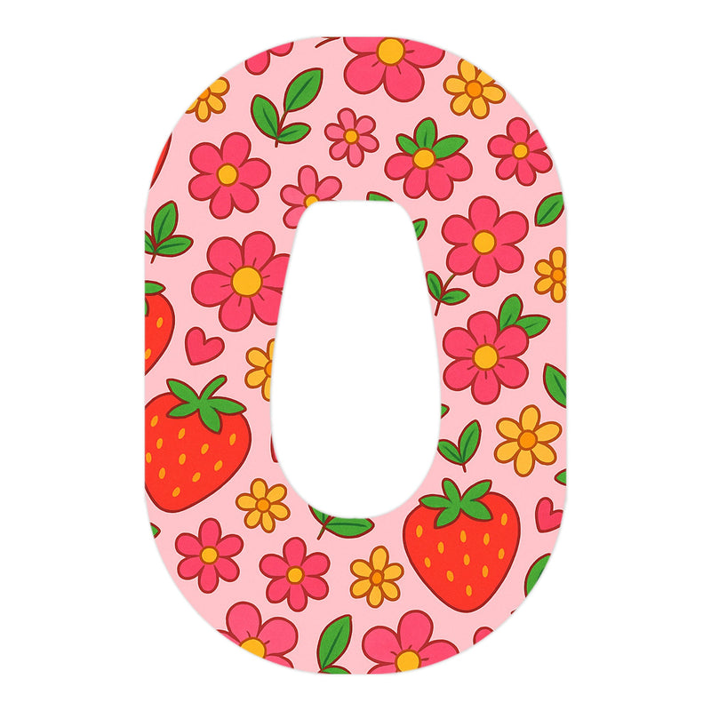 Peelz Strawberry Garden Dexcom G6 Patch Tape - Pump Peelz Patch Medical Tape