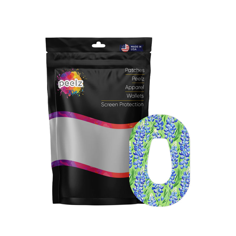 Peelz Blue Blooms Tape Designed for the DEXCOM G6 Patch Medical Tape