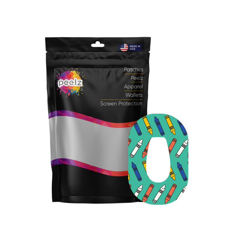 Peelz Crayon Pop Dexcom G6 Patch Tape - Pump Peelz Patch Medical Tape