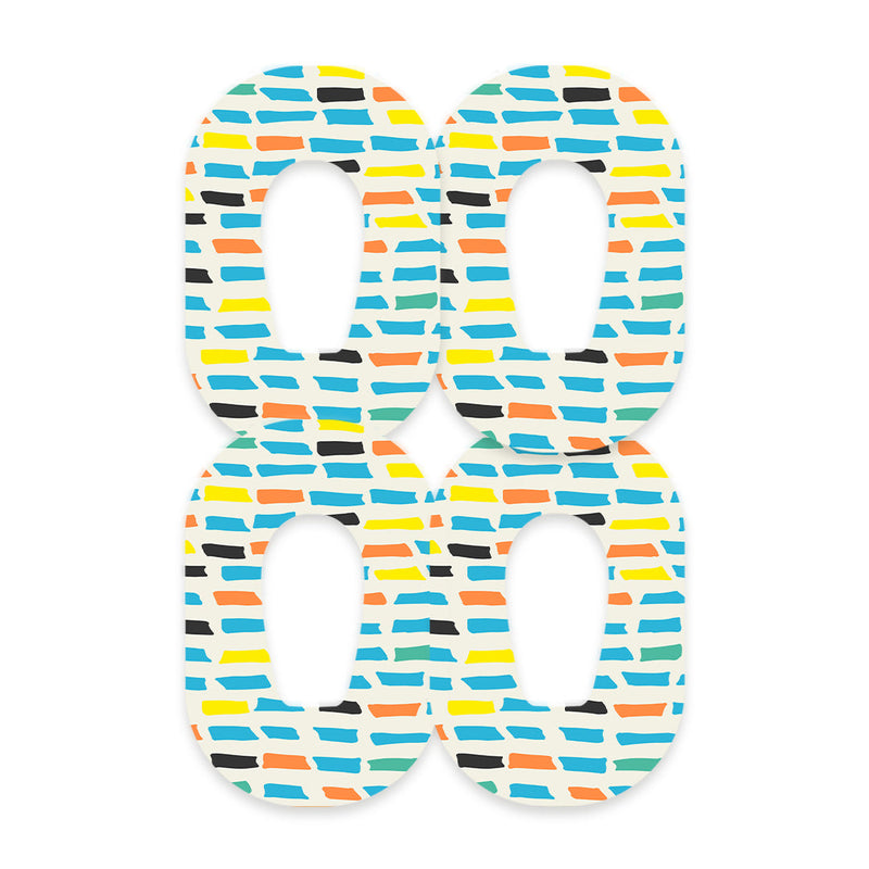 Peelz Colorful Sticks Dexcom G6 Patch Tape - Pump Peelz Patch Medical Tape