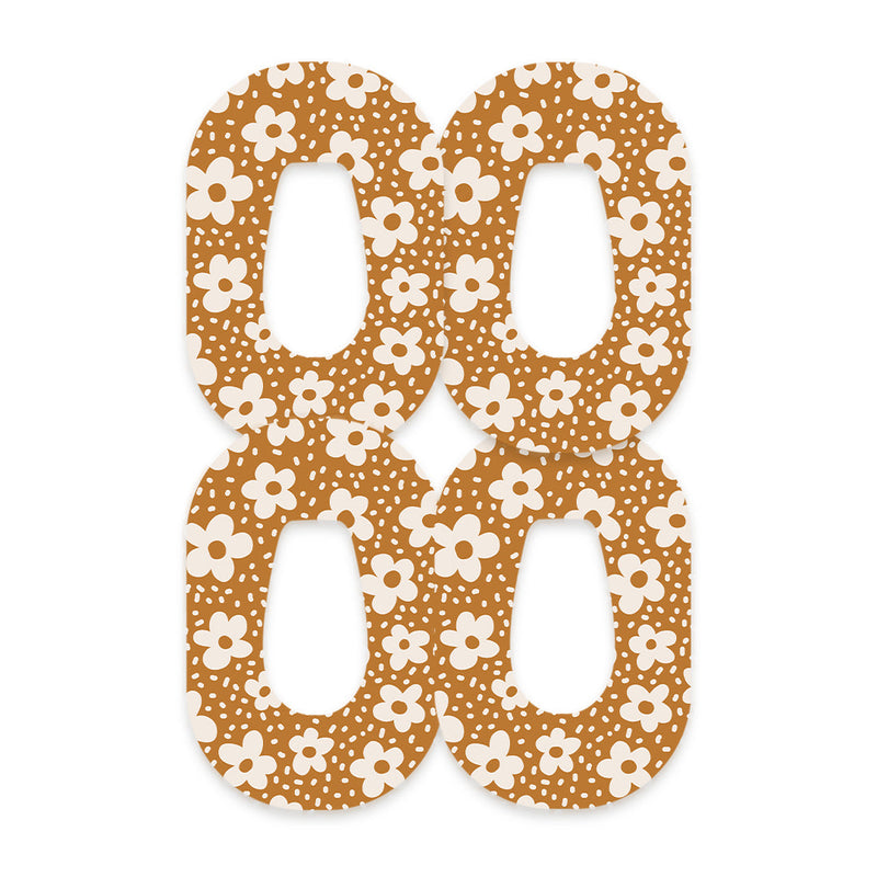 Peelz Caramel Daisies Dexcom G6 Patch Tape - Pump Peelz Patch Medical Tape