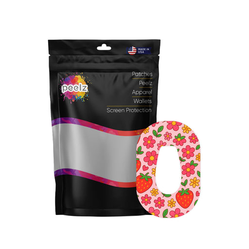 Peelz Strawberry Garden Dexcom G6 Patch Tape - Pump Peelz Patch Medical Tape