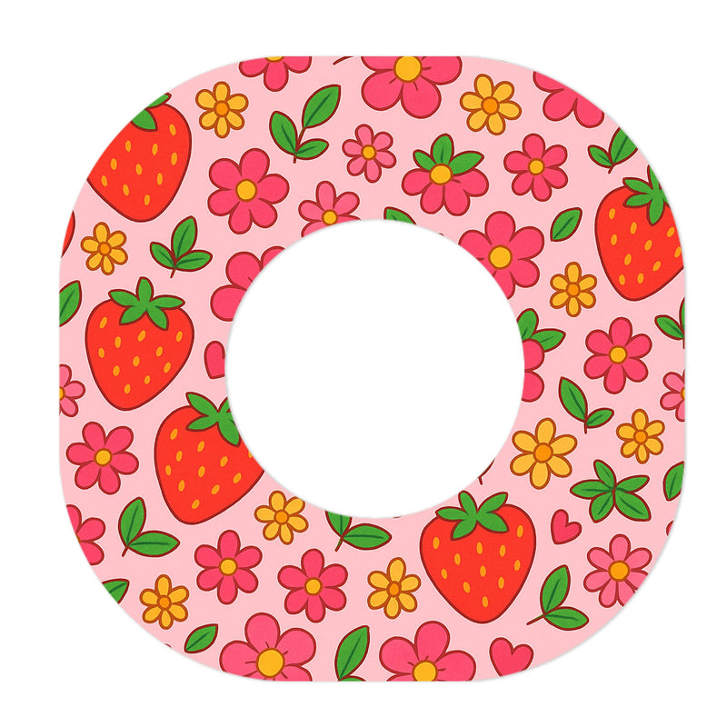 Peelz Strawberry Garden Dexcom G7 and Stelo Patch Tape - Pump Peelz Patch Medical Tape