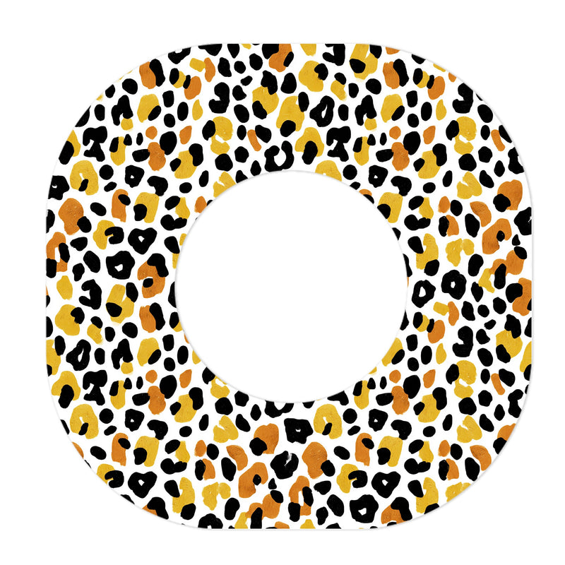 Peelz Golden Leopard Dexcom G7 and Stelo Patch Tape - Pump Peelz Patch Medical Tape