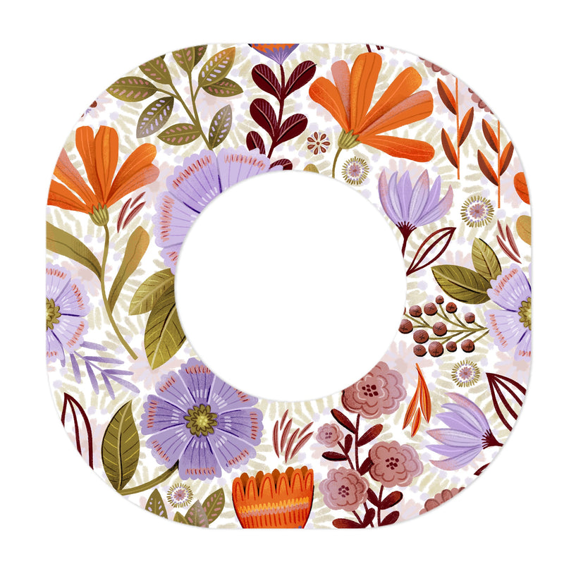 Peelz Autumn Meadow Dexcom G7 and Stelo Patch Tape - Pump Peelz Patch Medical Tape
