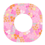 Peelz Pink Petals Dexcom G7 and Stelo Patch Tape - Pump Peelz Patch Medical Tape