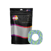 Peelz Blue Blooms Dexcom G7 and Stelo Patch Tape - Pump Peelz Patch Medical Tape