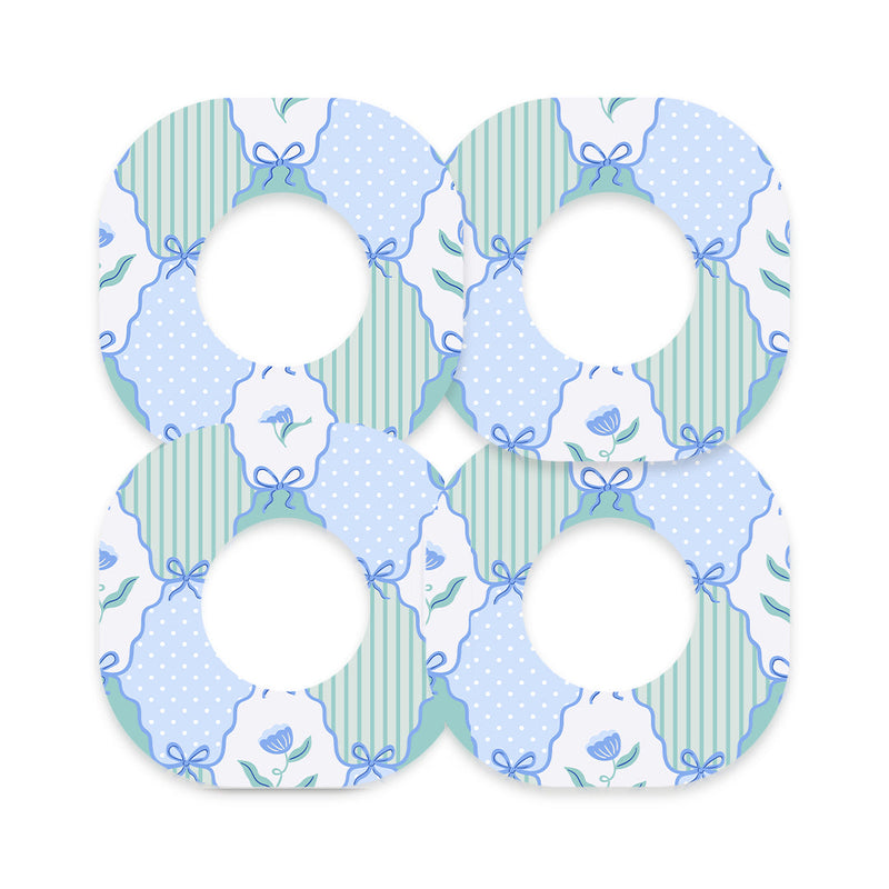 Peelz Cottage Bows Dexcom G7 and Stelo Patch Tape - Pump Peelz Patch Medical Tape