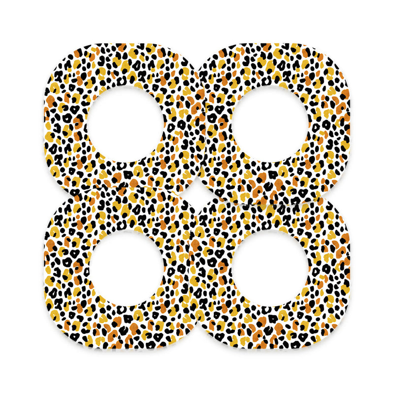 Peelz Golden Leopard Dexcom G7 and Stelo Patch Tape - Pump Peelz Patch Medical Tape