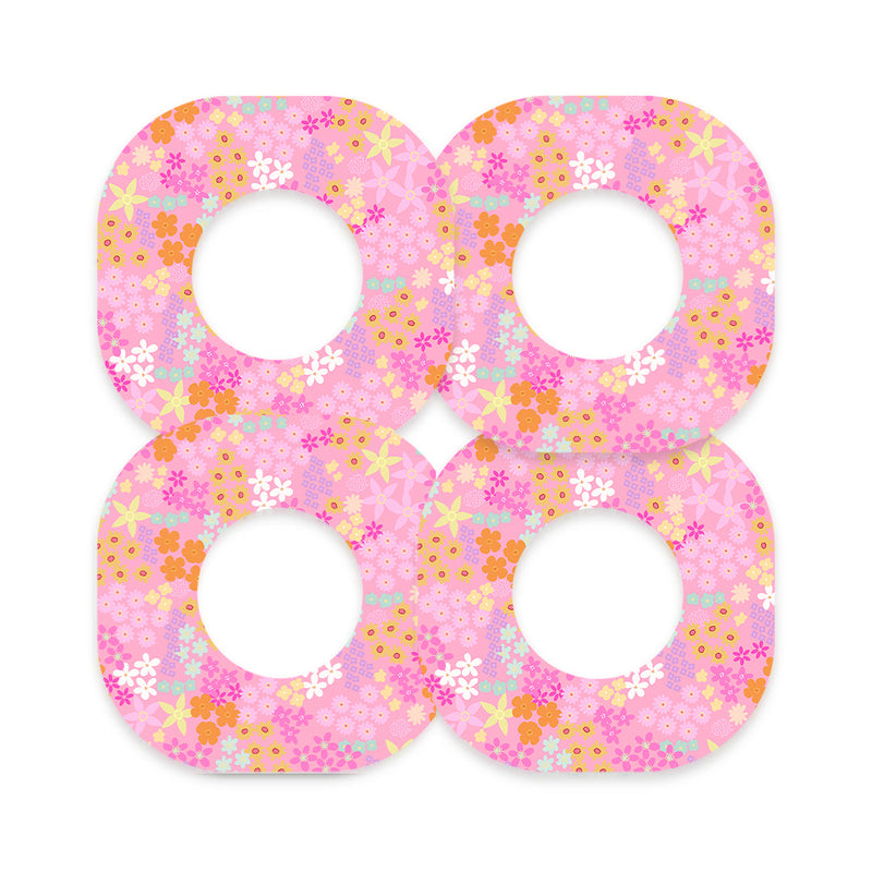 Peelz Pink Petals Dexcom G7 and Stelo Patch Tape - Pump Peelz Patch Medical Tape