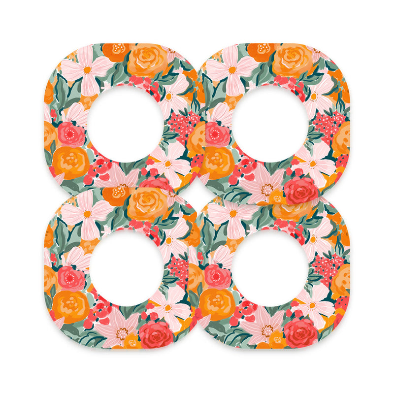 Peelz Blush Blossom Dexcom G7 and Stelo Patch Tape - Pump Peelz Patch Medical Tape