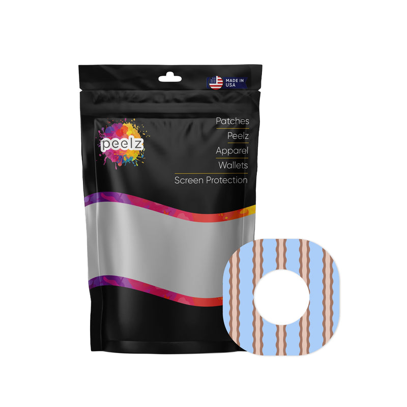 Peelz Boardwalk Waves Dexcom G7 and Stelo Patch Tape - Pump Peelz Patch Medical Tape