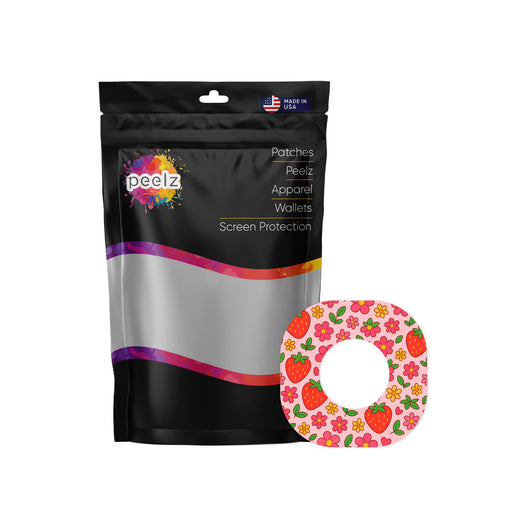 Peelz Strawberry Garden Dexcom G7 and Stelo Patch Tape - Pump Peelz Patch Medical Tape