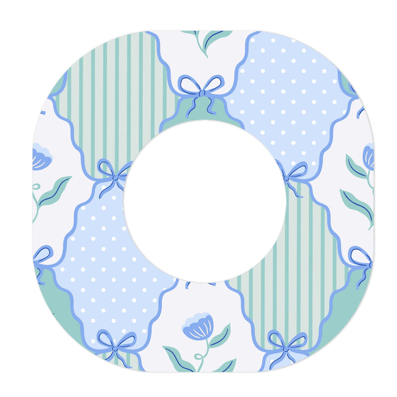 Peelz Cottage Bows Dexcom G7 and Stelo Patch Tape - Pump Peelz Patch Medical Tape
