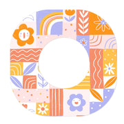 Peelz Wildflower Doodle Dexcom G7 and Stelo Patch Tape - Pump Peelz Patch Medical Tape