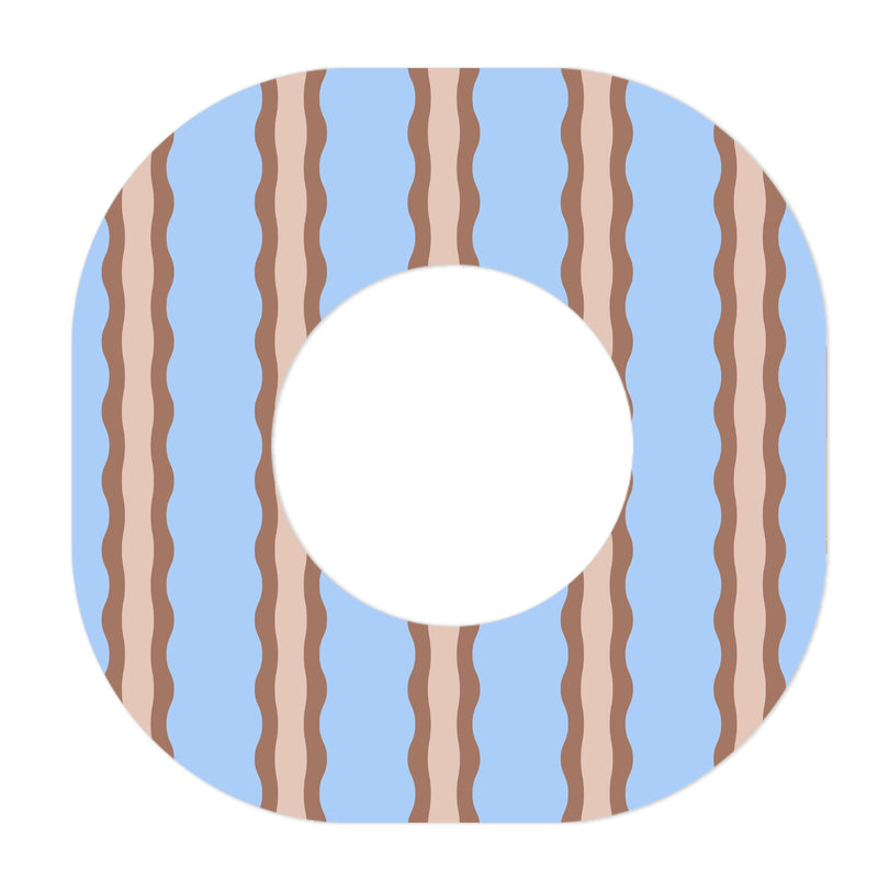 Peelz Boardwalk Waves Dexcom G7 and Stelo Patch Tape - Pump Peelz Patch Medical Tape