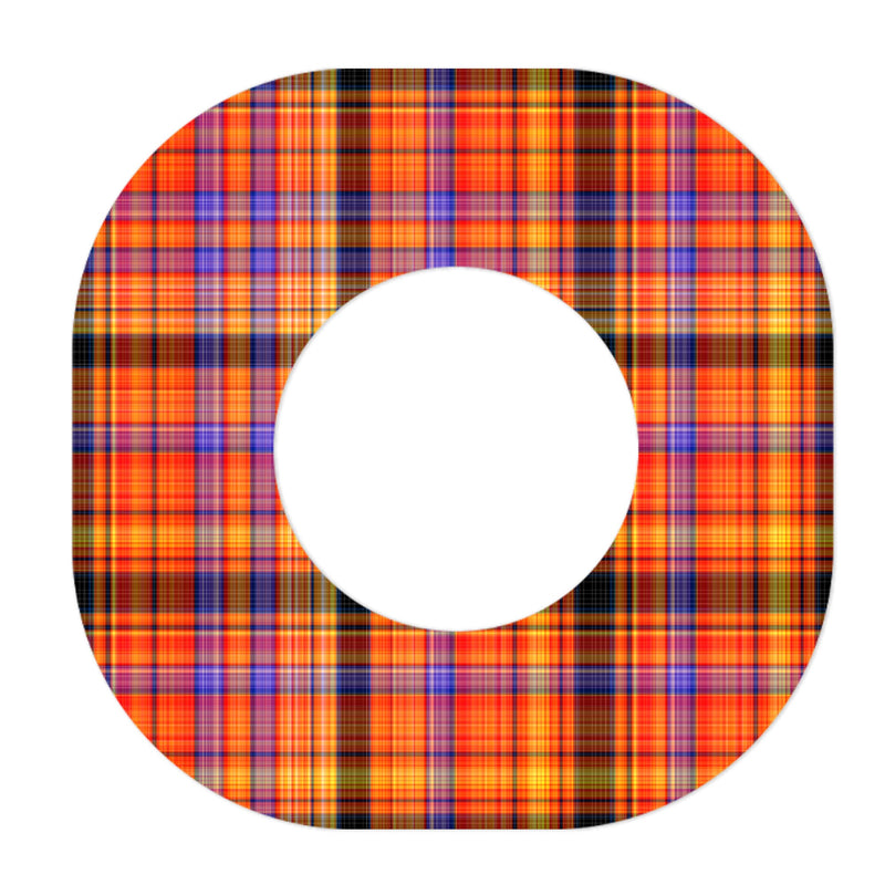Peelz Pumpkin Plaid Dexcom G7 and Stelo Patch Tape - Pump Peelz Patch Medical Tape