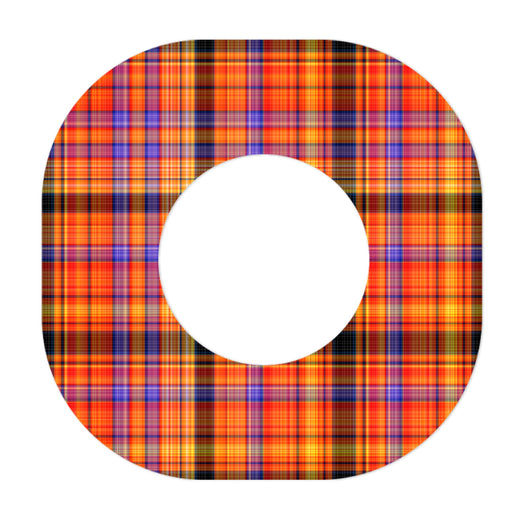 Peelz Pumpkin Plaid Dexcom G7 and Stelo Patch Tape - Pump Peelz Patch Medical Tape