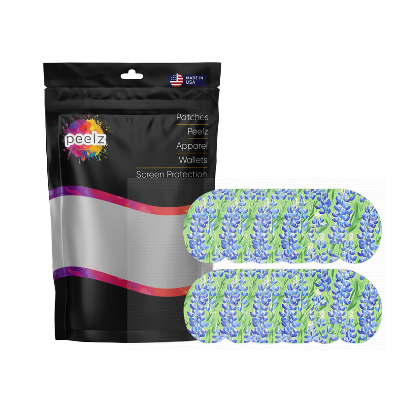 Peelz Blue Blooms Patch Tape Designed for the Medtronic CGM Patch Medical Tape