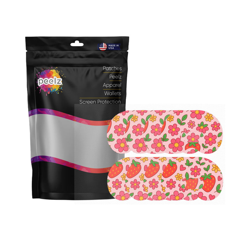 Peelz Strawberry Garden Medtronic Guardian Connect Patch Tape - Pump Peelz Patch Medical Tape