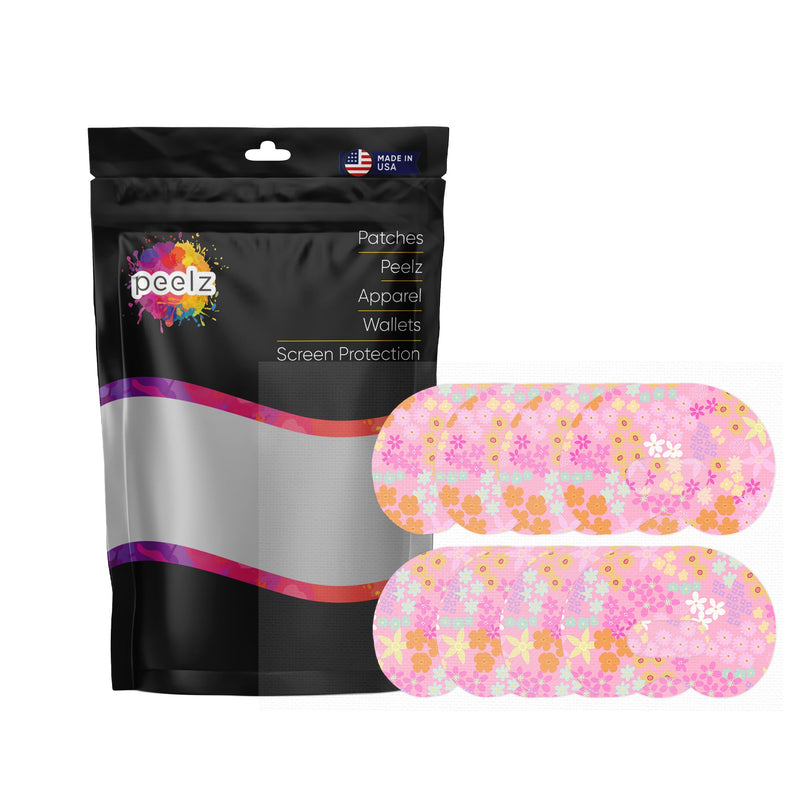 Peelz Pink Petals Medtronic Guardian Connect Patch Tape - Pump Peelz Patch Medical Tape