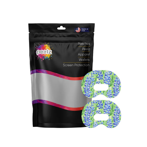Peelz Blue Blooms Patch Tape Designed for the Medtronic CGM Patch Medical Tape