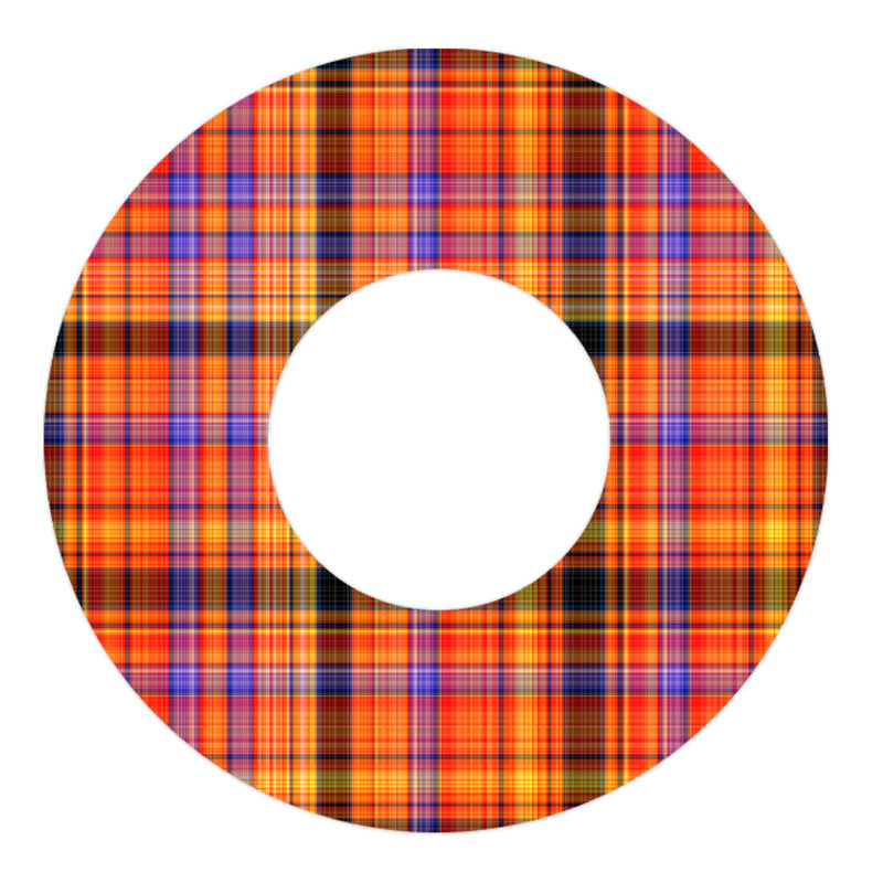 Peelz Pumpkin Plaid Freestyle Libre 2 Patch Tape - Pump Peelz Patch Medical Tape