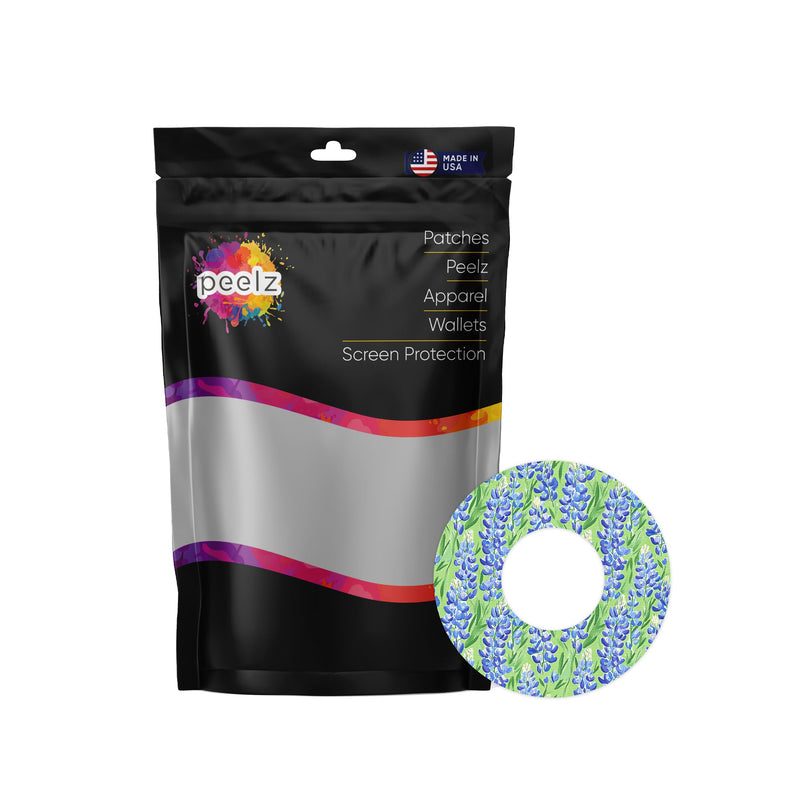 Peelz Blue Blooms Freestyle Libre 2 Patch Tape - Pump Peelz Patch Medical Tape