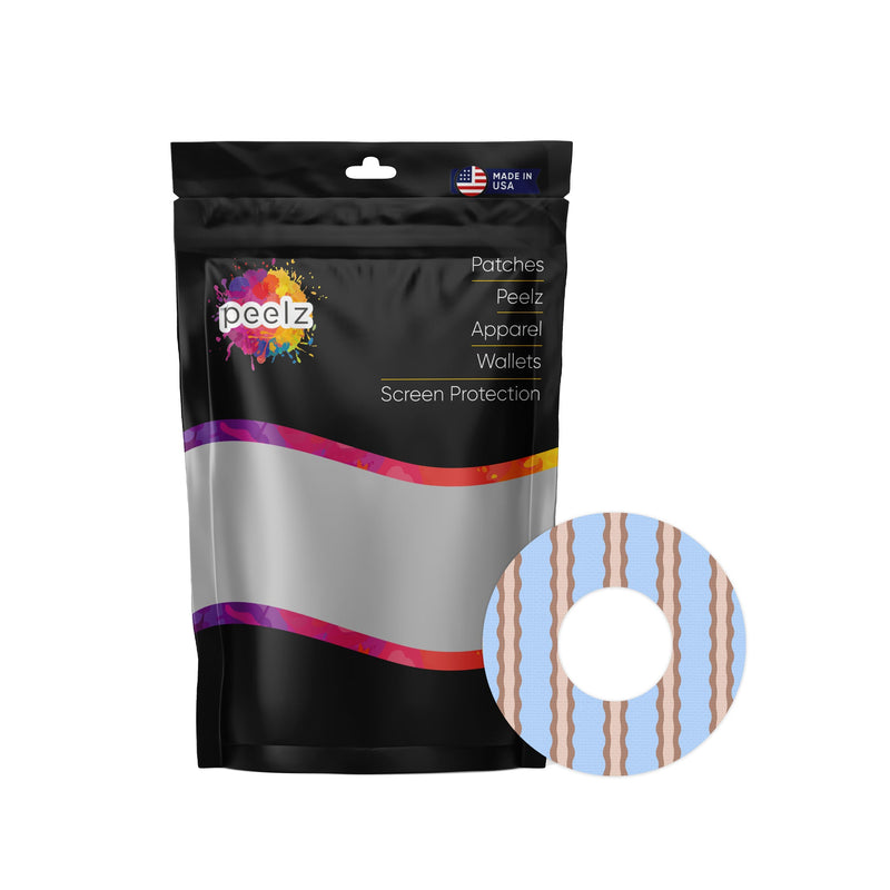 Peelz Boardwalk Waves Freestyle Libre 2 Patch Tape - Pump Peelz Patch Medical Tape