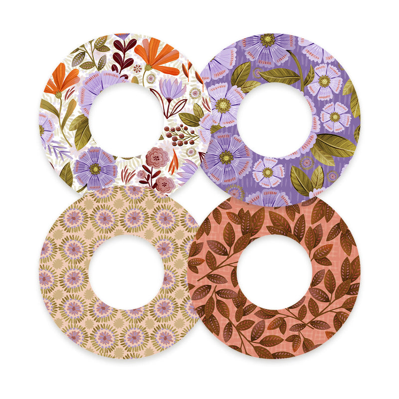 Peelz Autumn Blooms Variety Pack for Freestyle Libre 2 Patch Tape - Pump Peelz Patch Medical Tape