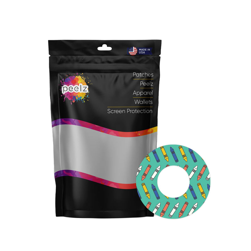 Peelz Crayon Pop Freestyle Libre 2 Patch Tape - Pump Peelz Patch Medical Tape