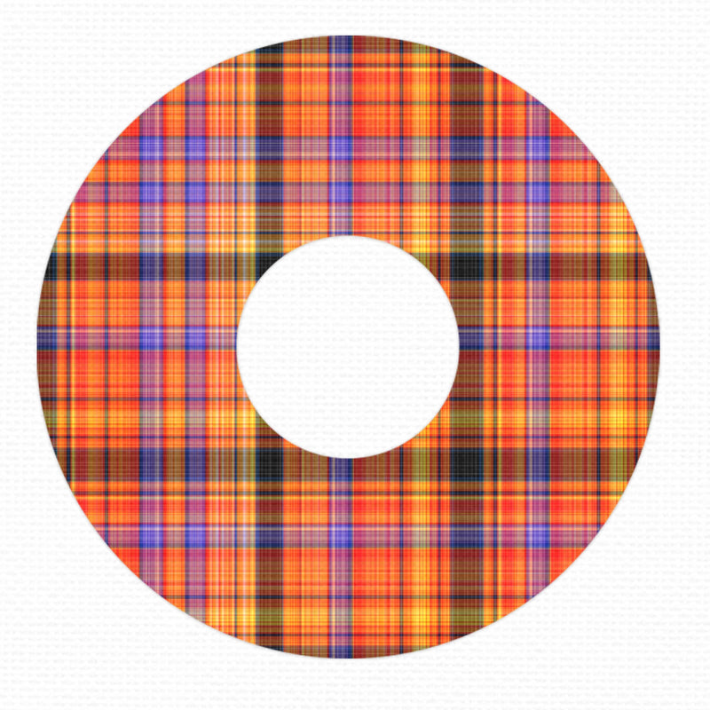 Peelz Pumpkin Plaid FreeStyle Libre 3 Plus & Lingo  Patch Tape - Pump Peelz Patch Medical Tape