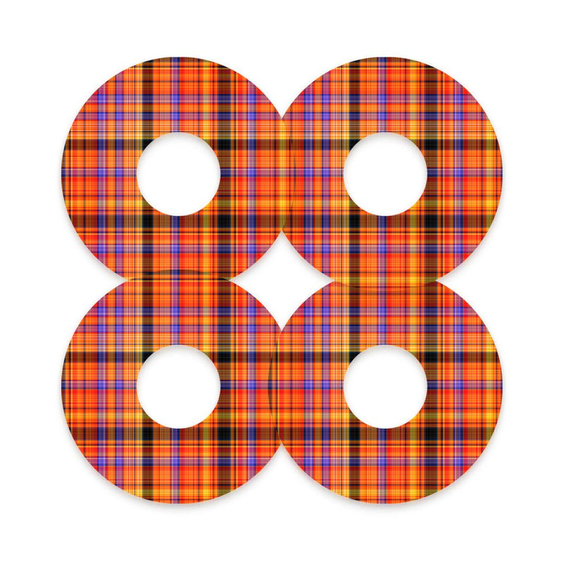 Peelz Pumpkin Plaid FreeStyle Libre 3 Plus & Lingo  Patch Tape - Pump Peelz Patch Medical Tape
