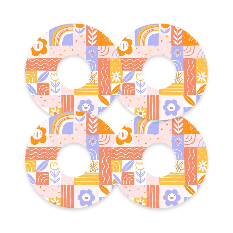 Peelz Wildflower Doodle FreeStyle Libre 3 Plus & Lingo  Patch Tape - Pump Peelz Patch Medical Tape
